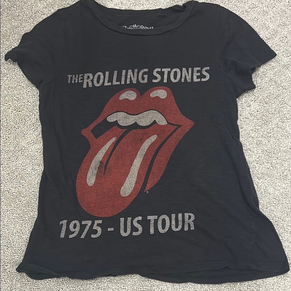 The Rolling Stones Black and Red Short Sleeve Tee